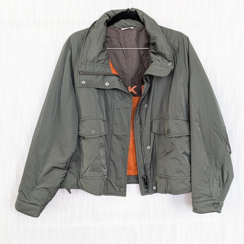 Weekend Max Mara Fiorito Jacket Womens 4 Green Lightweight Full Zip Pockets — image 2 of 8